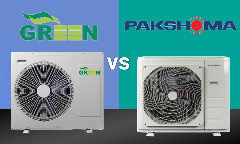 مقایسه کولر گازی گرین و پاکشوما