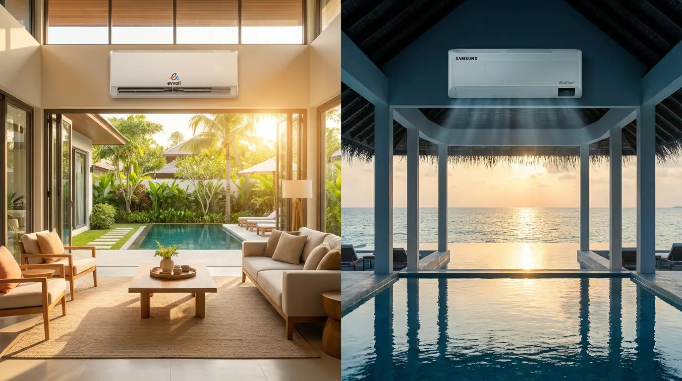 کولر گازی ایوولی بهتر است یا سامسونگ؟ | مقایسه و بررسی قبل از خرید ایوولی بهتر است یا سامسونگ / مقایسه